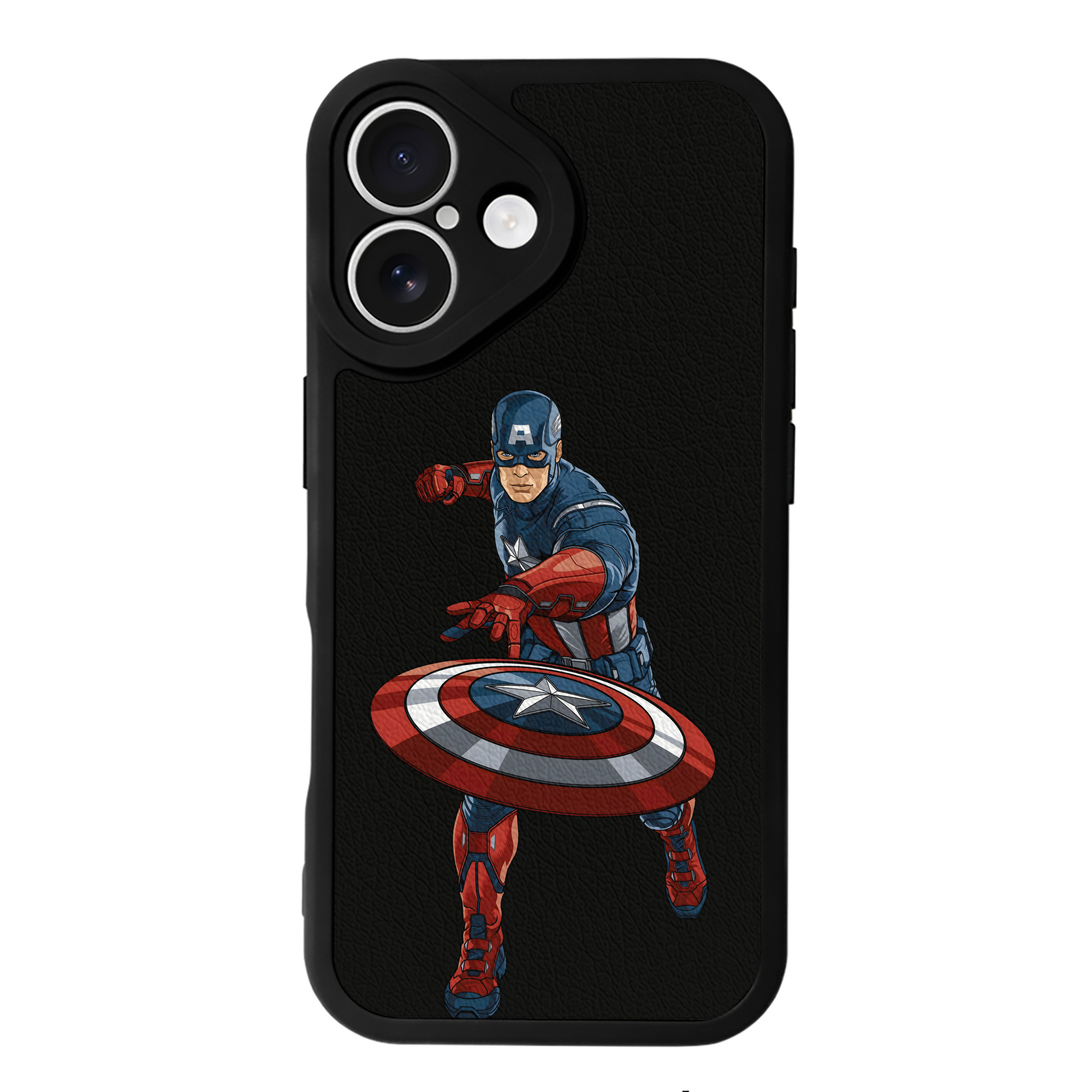 （画像用） アベンジャーズ The Avengers 【iPhone 16シリーズ対応】シリコンスマホケース（レザー調） 材質：シリコン